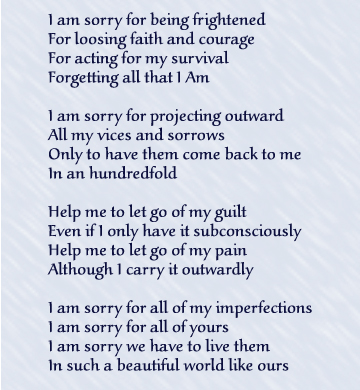 Sorry being poems about Sorry Poems